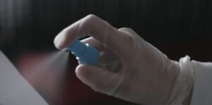 “K2 Clear Paper Spray bottle on A4 sheet for incense use”